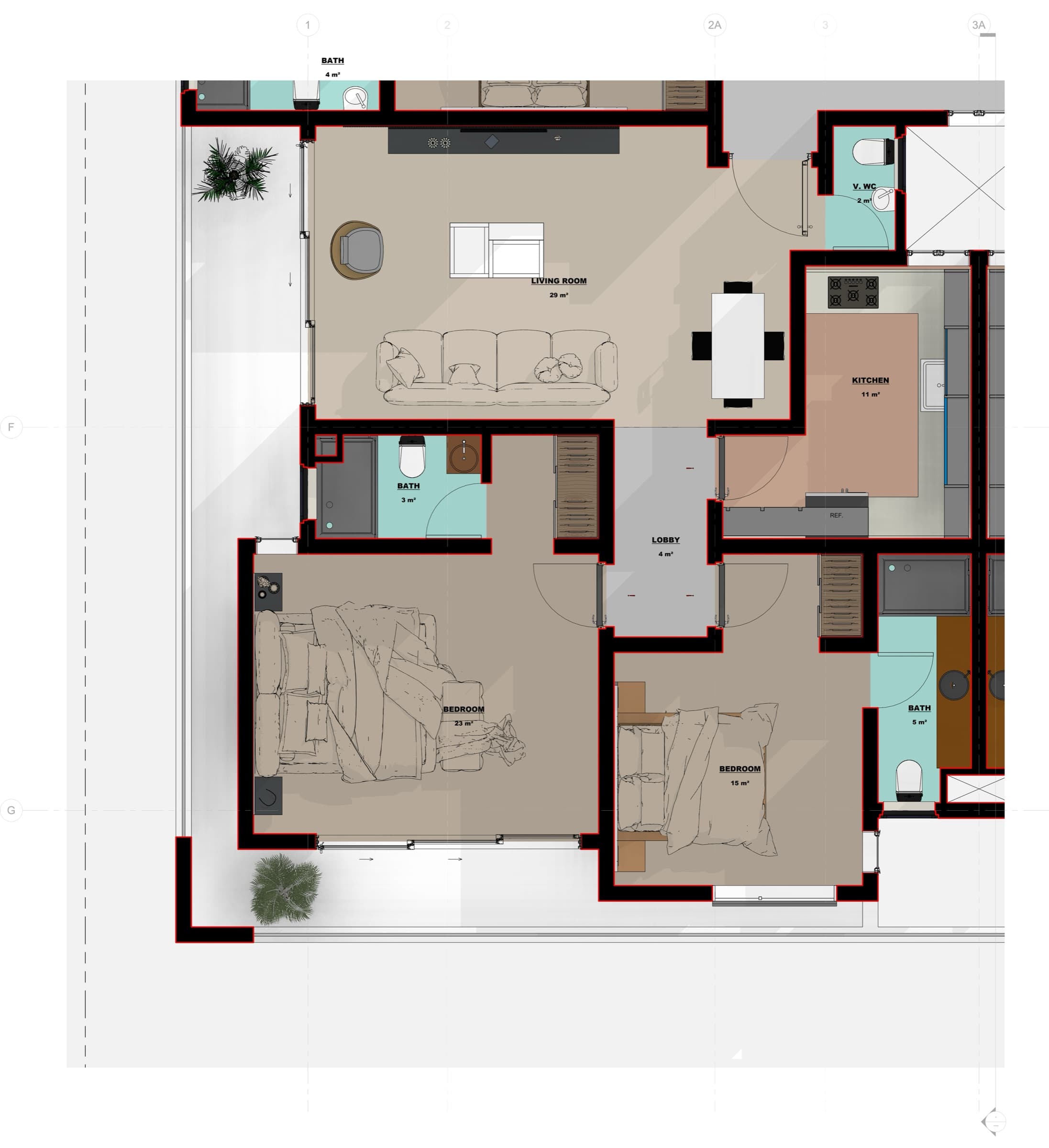 Nova Heights 2 bedroom floor plan